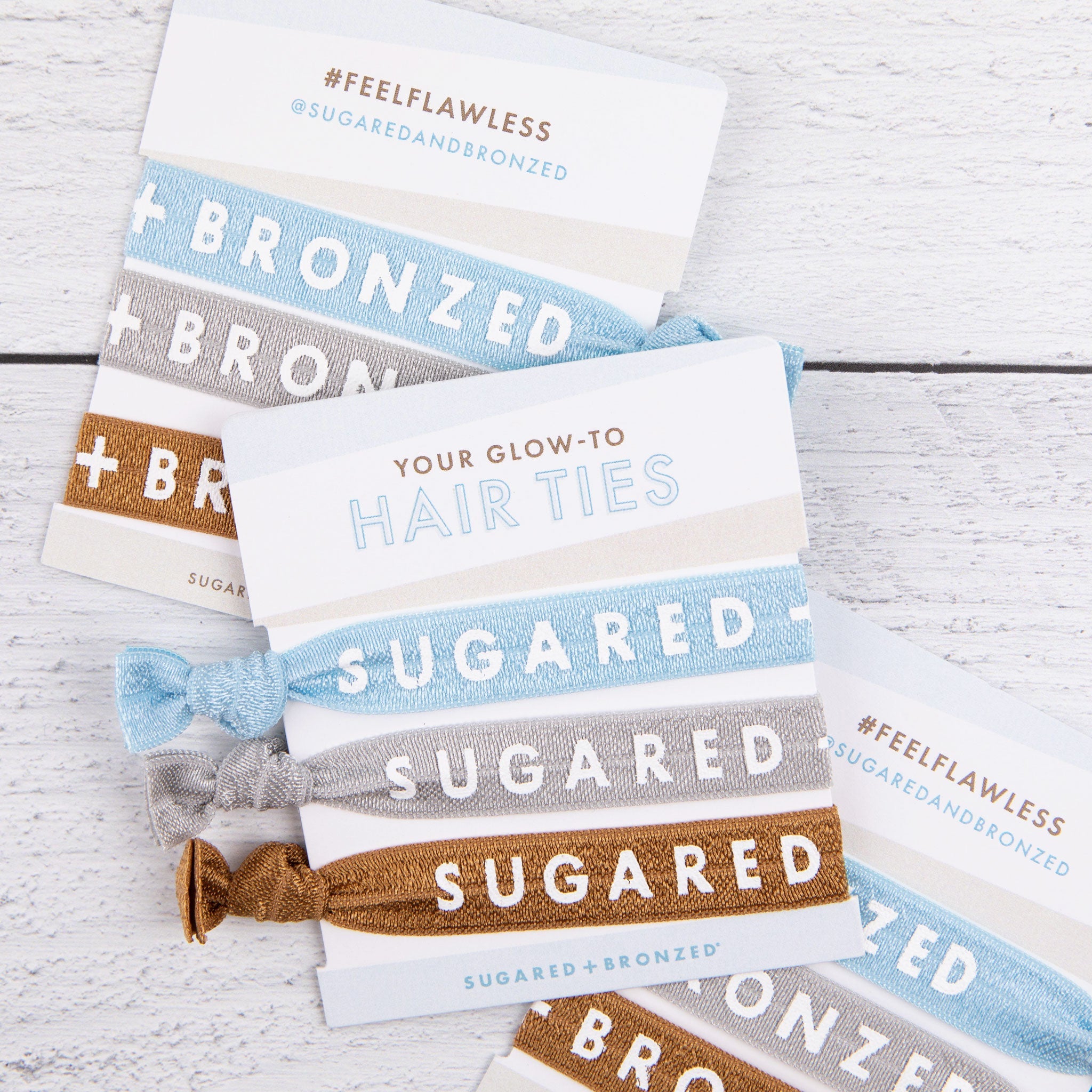 A 3 pack of Sugared and Bronzed hair ties