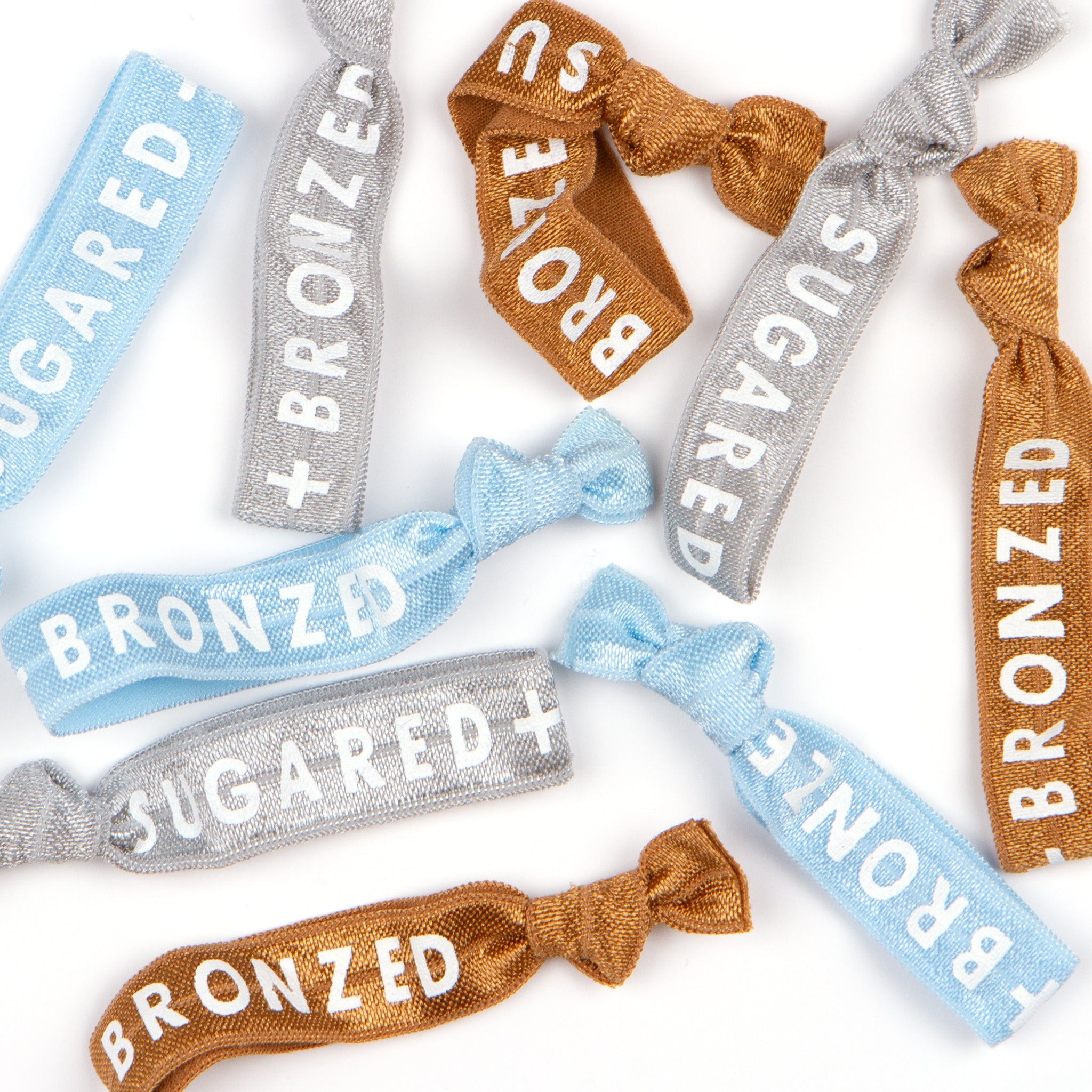 A 3 pack of Sugared and Bronzed hair ties